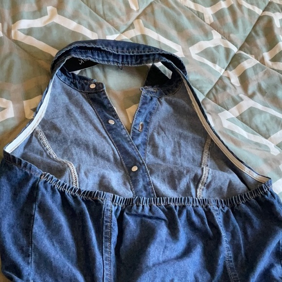 Women’s denim halter dress. Size small. NWT, measurements are in photos. - Picture 5 of 11
